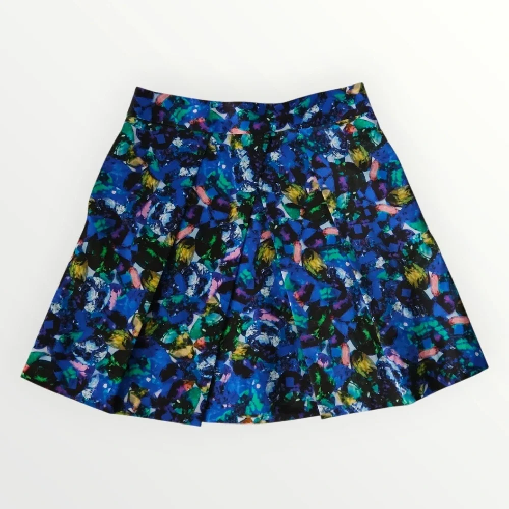Milly Minis‎ Girls 8 Jewel Print Pleated Skirt Multicolor Made in USA Party